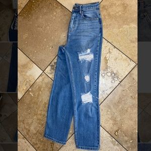 Fashion Nova Straight Leg Distressed Jeans, willing to take lower offers